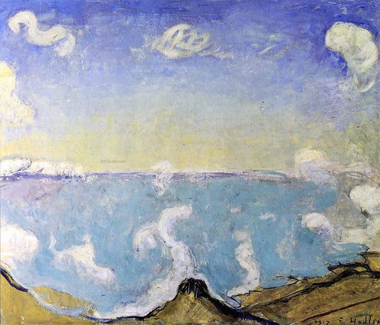  Ferdinand Hodler Caux Landscape with Rising Clouds - Canvas Print