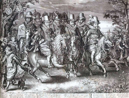  Willem Jacobsz Delff Cavalcade of Eleven Princes of Orange-Nassau - Canvas Print