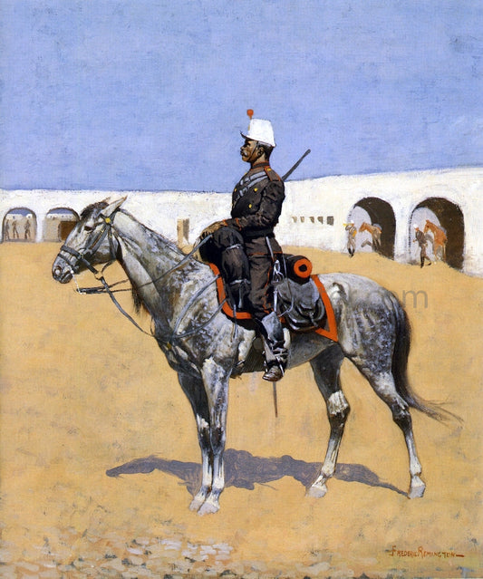  Frederic Remington Cavalryman of the Line, Mexico - Canvas Print