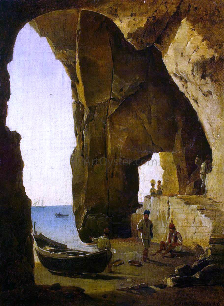  Silvester Fedosyevich Shchedrin Cave in Sorrento - Canvas Print