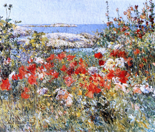  Frederick Childe Hassam Celia Thaxter's Garden, Isles of Shoals, Maine - Canvas Print