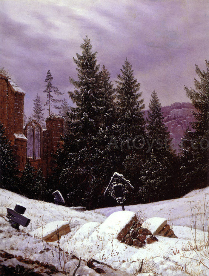  Carl Gustav Carus Cemetary on Mount Oybin - Canvas Print