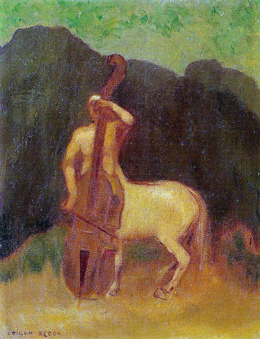  Odilon Redon Centaur with Cello - Canvas Print