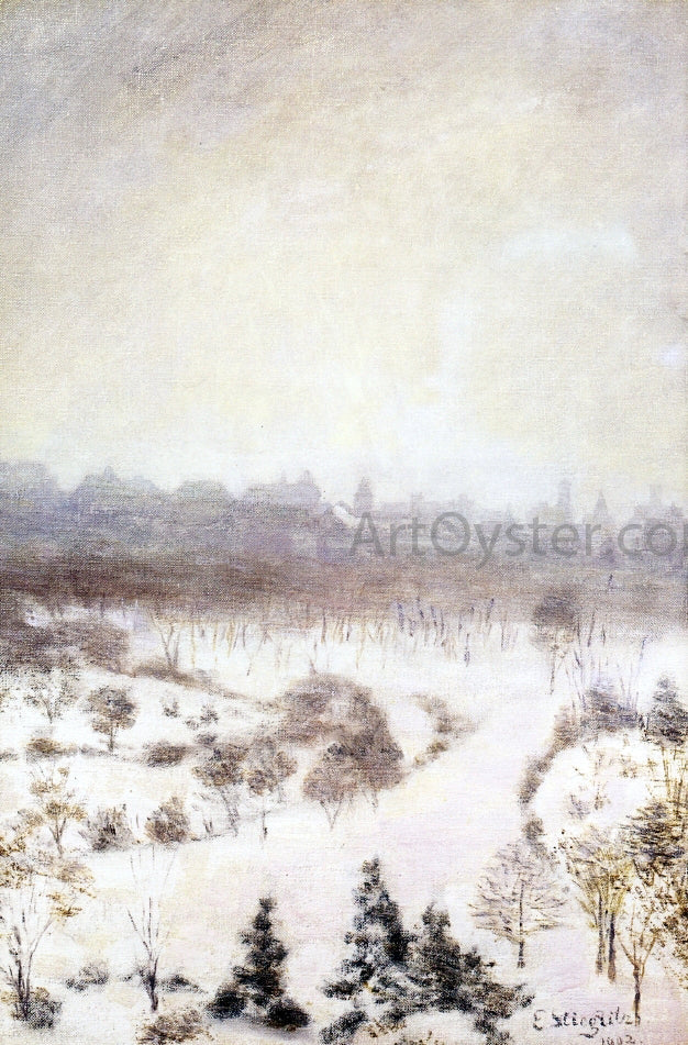  Edward Stieglitz Central Park - Canvas Print