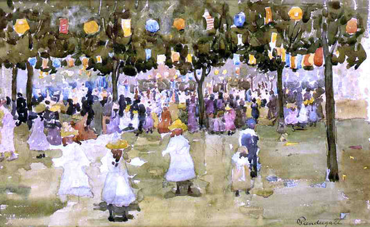  Maurice Prendergast Central Park, New York City, July 4th - Canvas Print