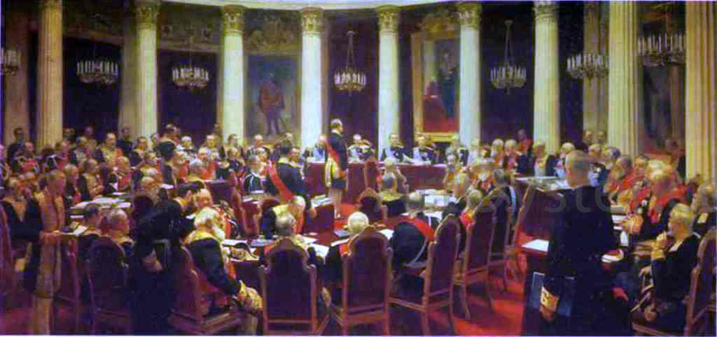  Ilia Efimovich Repin Ceremonial Meeting of the State Council - Canvas Print