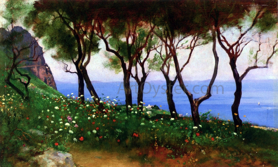  Charles Caryl Coleman Cesina Landscape: Study for 'Twilight and Poppies - Canvas Print