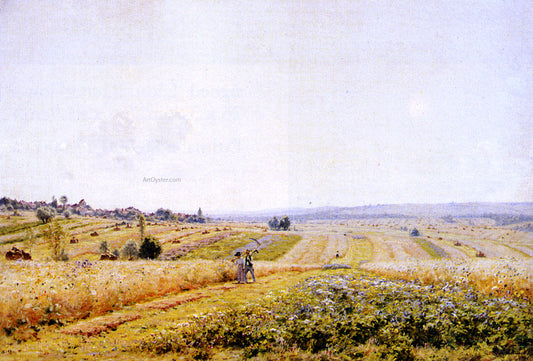  Jean Ferdinand Monchablon Champs Savaine A Crignon Court (Oatfields) - Canvas Print