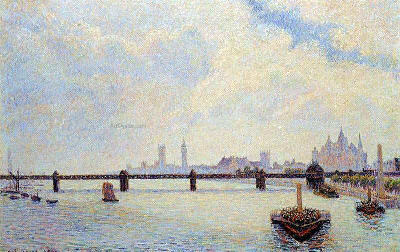  Camille Pissarro Charing Cross Bridge, London - Canvas Print