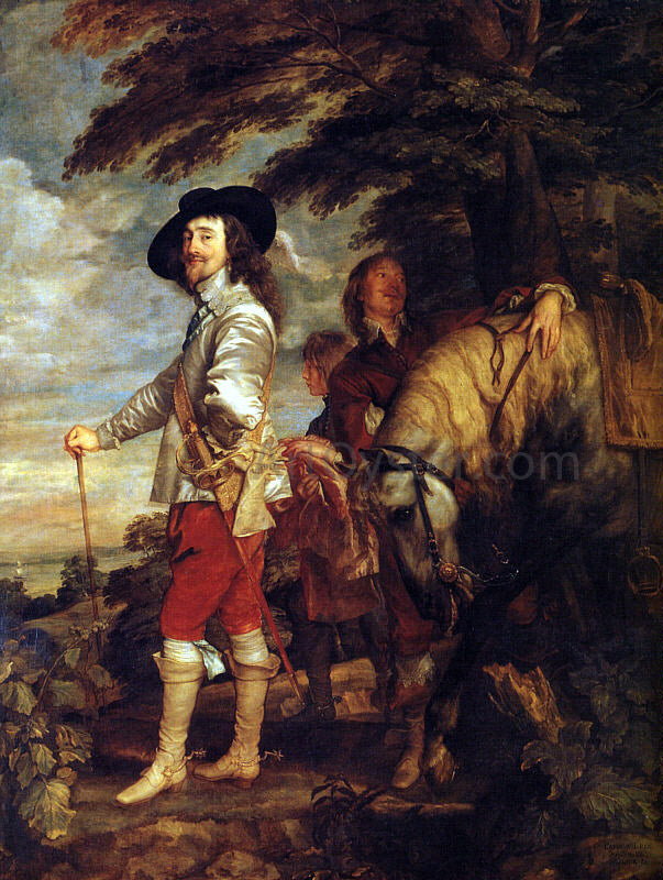  Sir Antony Van Dyck Charles I: King of England at the Hunt - Canvas Print