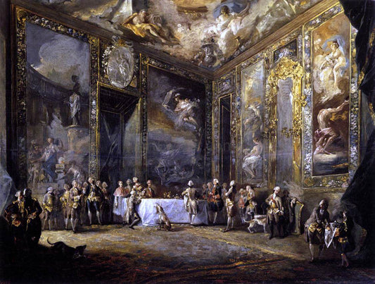  Luis Paret Y Alcazar Charles III Dining Before the Court - Canvas Print