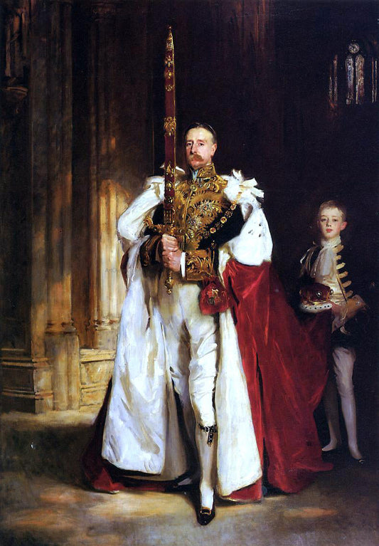  John Singer Sargent Charles Stewart, Sixth Marquess of Londonderry, Carrying the Great Sword of State at the Coronation - Canvas Print