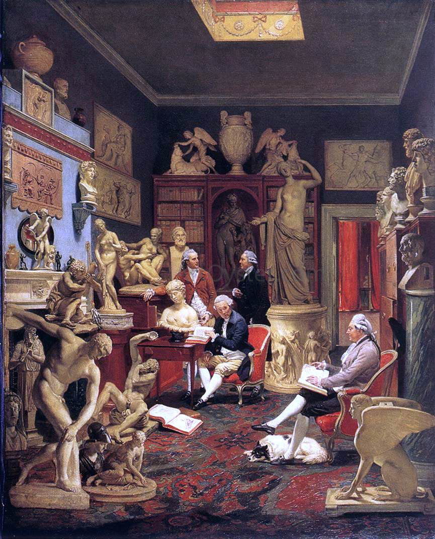  Johann Zoffany Charles Towneley in his Sculpture Gallery - Canvas Print