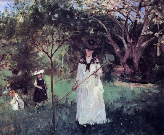  Berthe Morisot Chasing Butterflies - Canvas Print