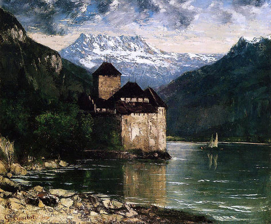  Gustave Courbet Chateau du Chillon - Canvas Print