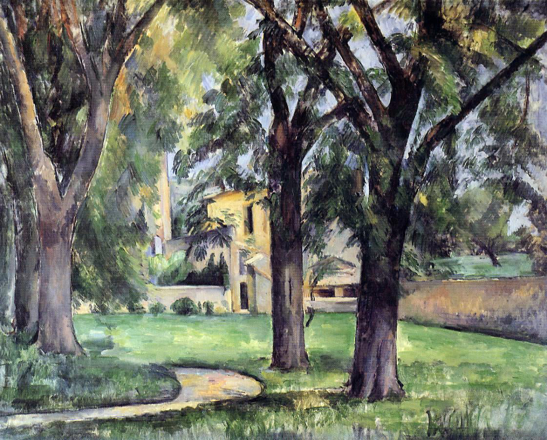  Paul Cezanne Chestnut Tree and Farm at Jas de Bouffan - Canvas Print