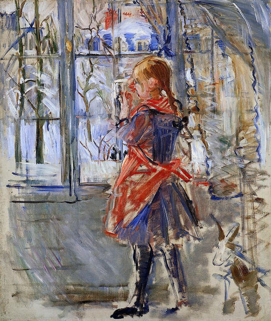  Berthe Morisot Child with a Red Apron - Canvas Print