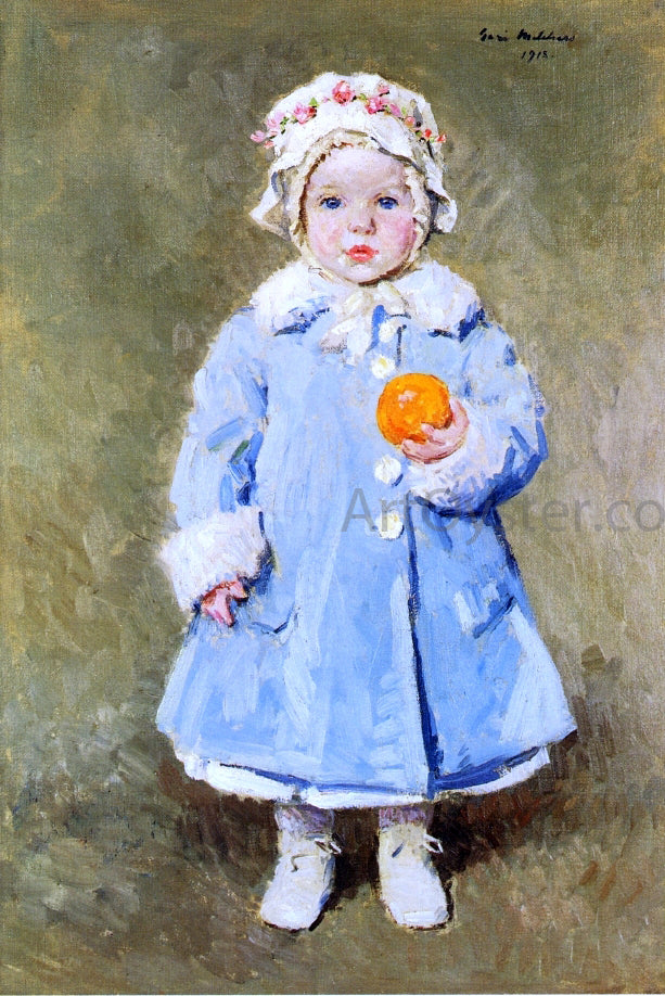  Gari Melchers Child with an Orange - Canvas Print