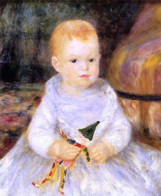  Pierre Auguste Renoir Child with Punch Doll (also known as Pierre de la Pommeraye) - Canvas Print
