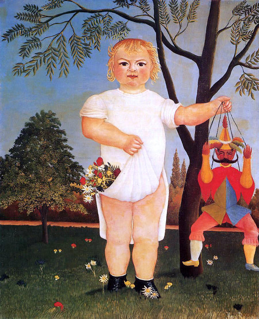  Henri Rousseau Child with Puppet (also known as To Celebrate the Baby) - Canvas Print