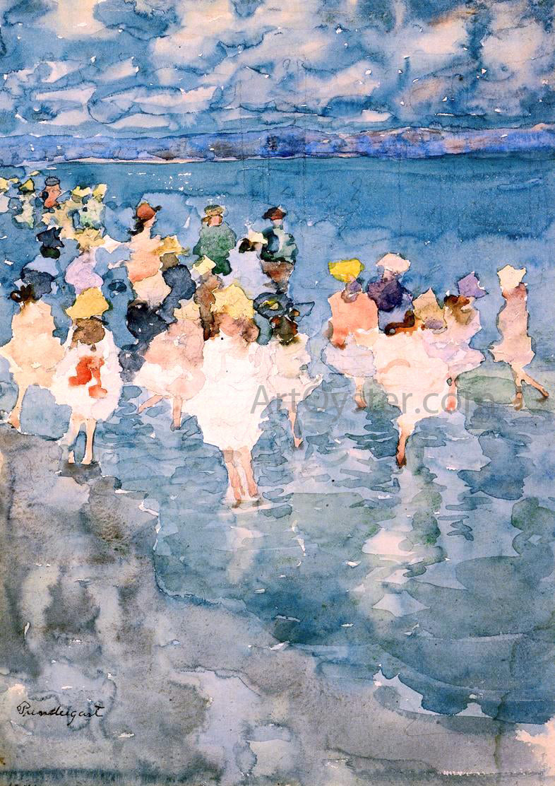  Maurice Prendergast Children at the Beach - Canvas Print