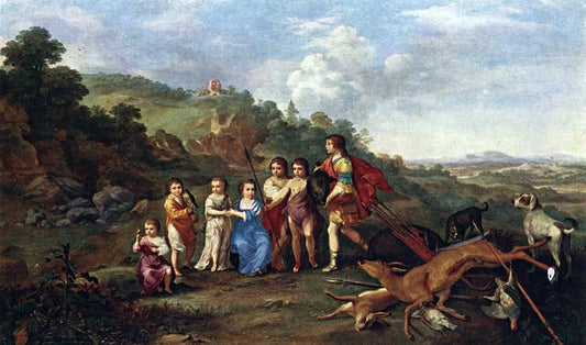  Cornelis Van Poelenburgh Children of Frederick V Prince Elector of Pfalz and King of Bohemia - Canvas Print