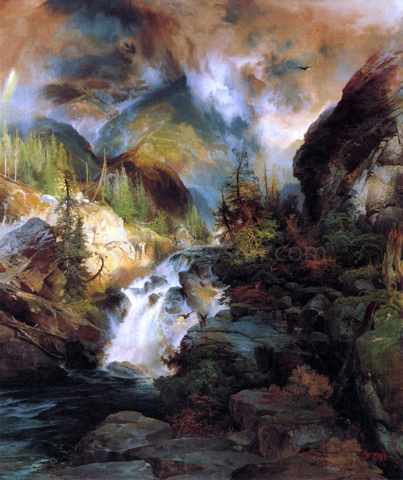  Thomas Moran Children of the Mountain - Canvas Print