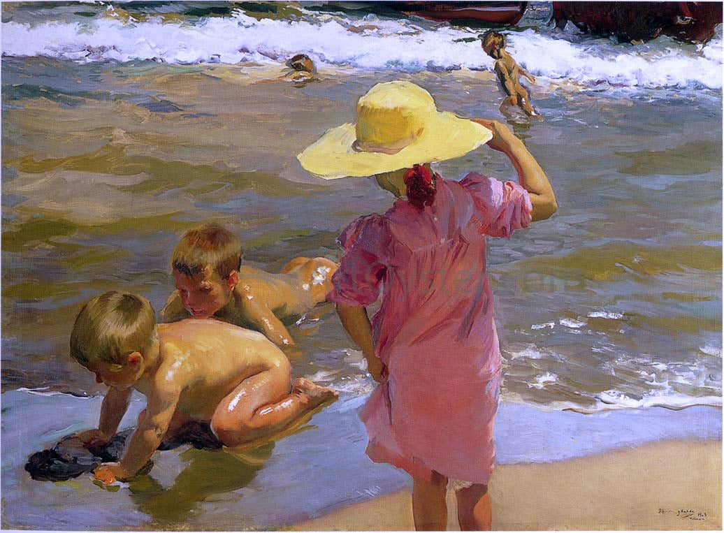  Joaquin Sorolla Y Bastida Children on the Seashore - Canvas Print