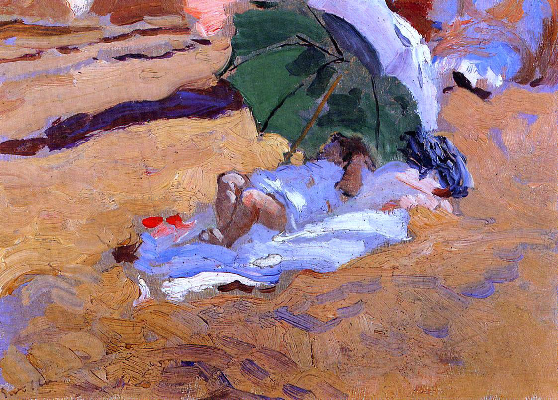  Joaquin Sorolla Y Bastida Childs Siesta - Canvas Print