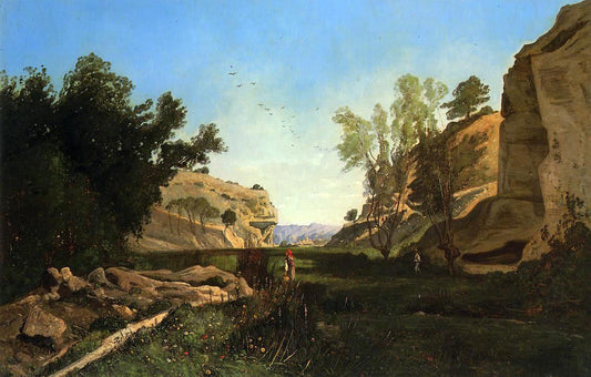  Paul-Camille Guigou Chinchin Valley at Ile-sur-la-Sourgue, Vacluse - Canvas Print