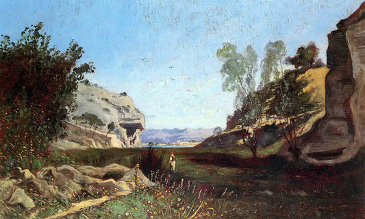  Paul-Camille Guigou Chinchin Valley at Ile-sur-Sorgue, Vacluse - Canvas Print
