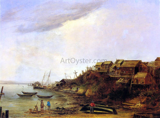  Frederick Butman Chinese Fishing Village - Canvas Print