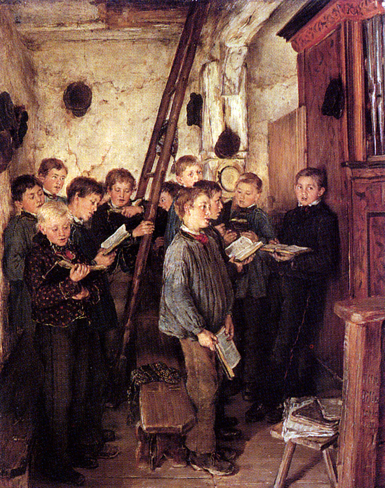  Otto Piltz Choir Rehearsal - Canvas Print