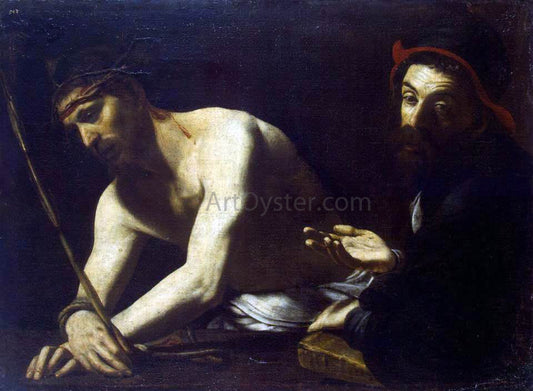  Giovanni Battista Caracciolo Christ and Caiaphas - Canvas Print