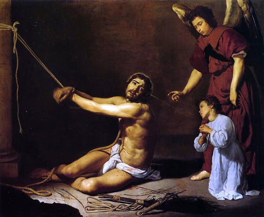 Diego Velazquez Christ and the Christian Soul - Canvas Print