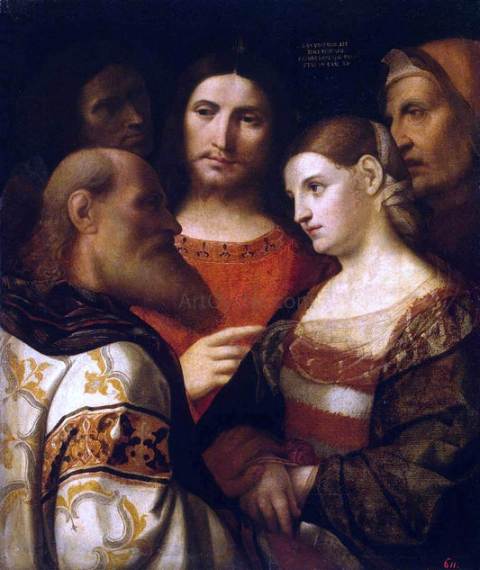  Palma Vecchio Christ and the Woman Taken in Adultery - Canvas Print