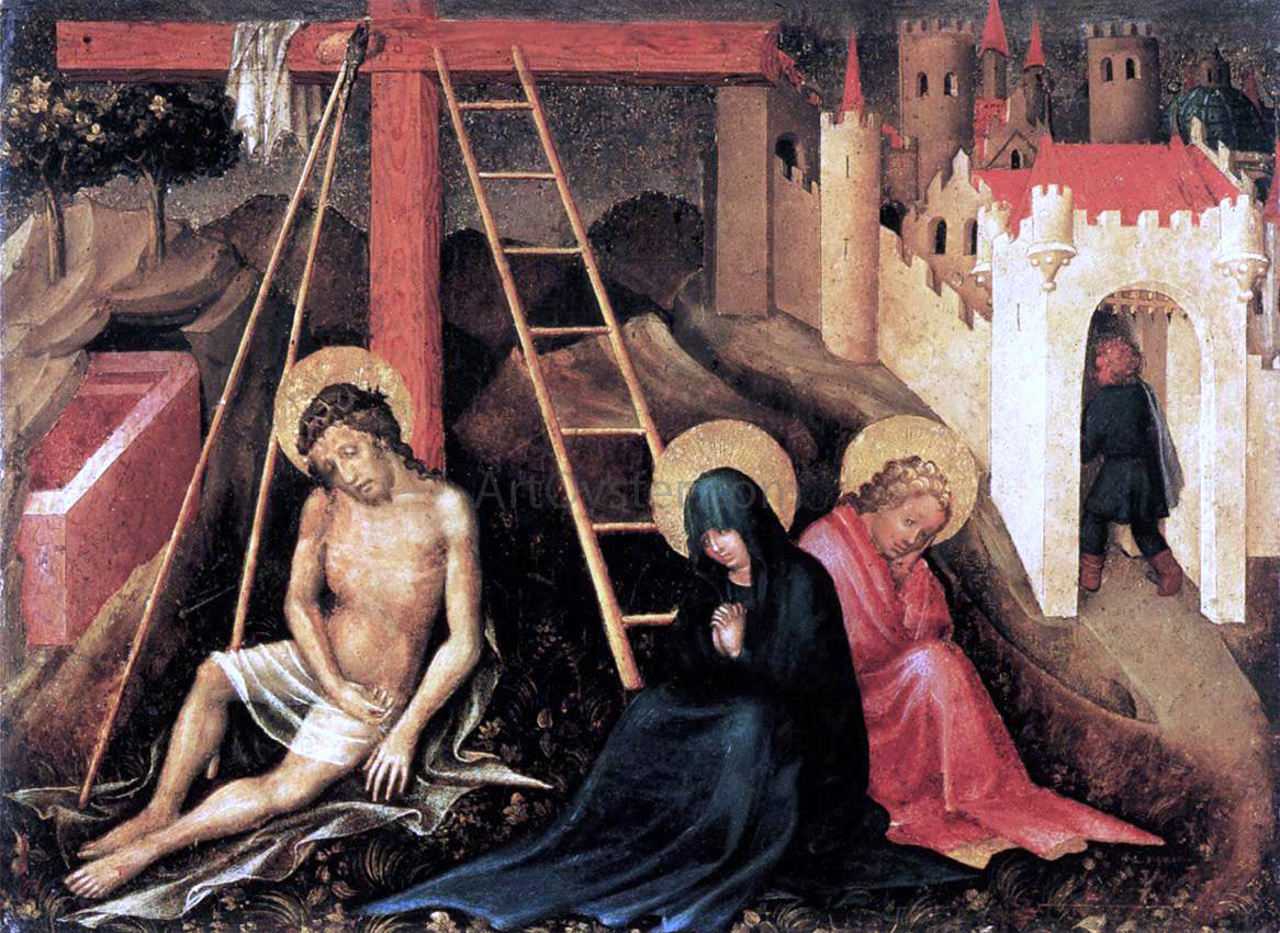  Unknown Austrian Masters Christ as Man of Sorrow below the Cross - Canvas Print