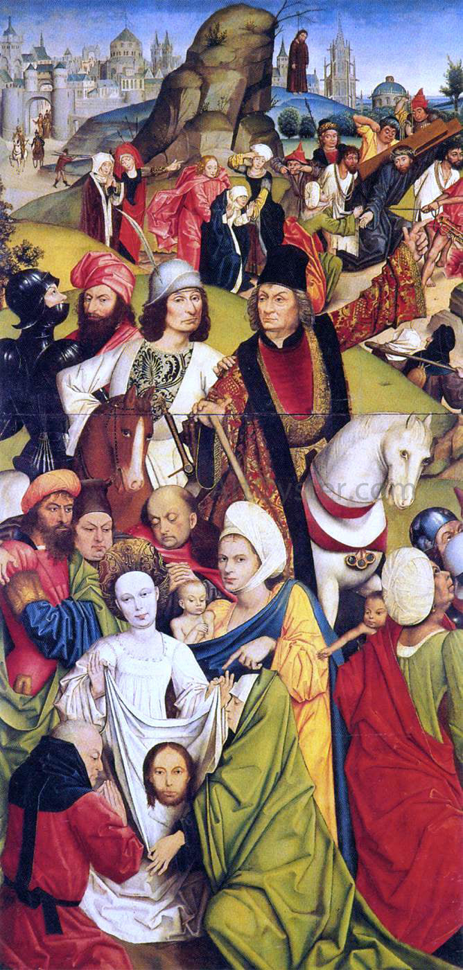  Derick Baegert Christ Carrying the Cross and Veronica with the Sudarium - Canvas Print