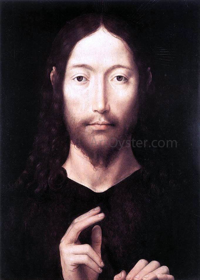  Hans Memling Christ Giving His Blessing - Canvas Print