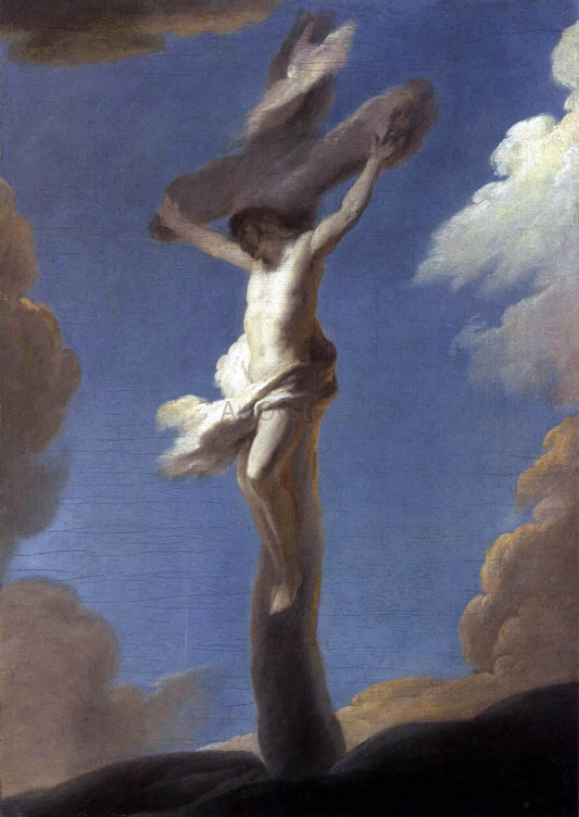  Louis De Silvestre Christ on the Cross Formed by Clouds - Canvas Print