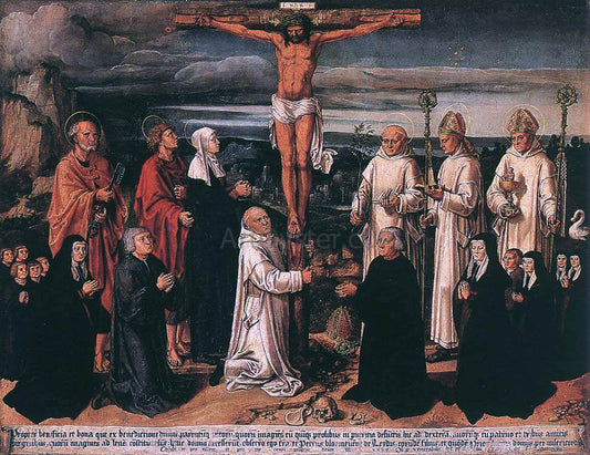  Anton Woensam Von Worms Christ on the Cross with Carthusian Saints - Canvas Print