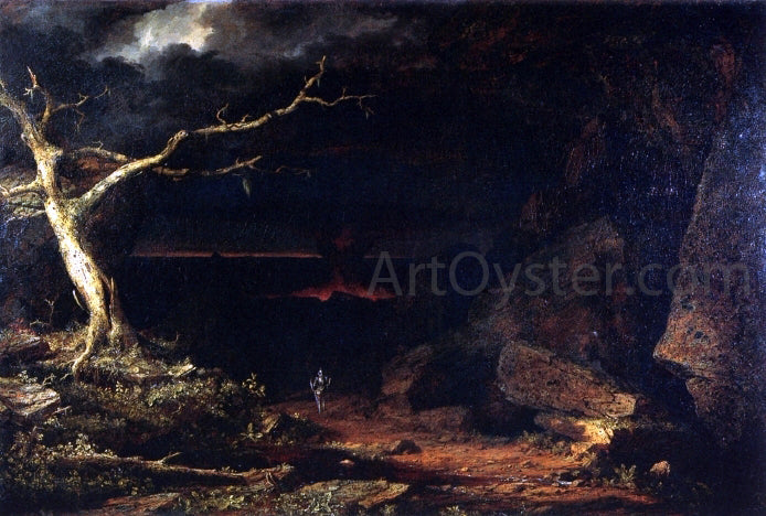  Frederic Edwin Church Christian on the Borders of the "Valley of the Shadow of Death," Pilgrim's Progress - Canvas Print
