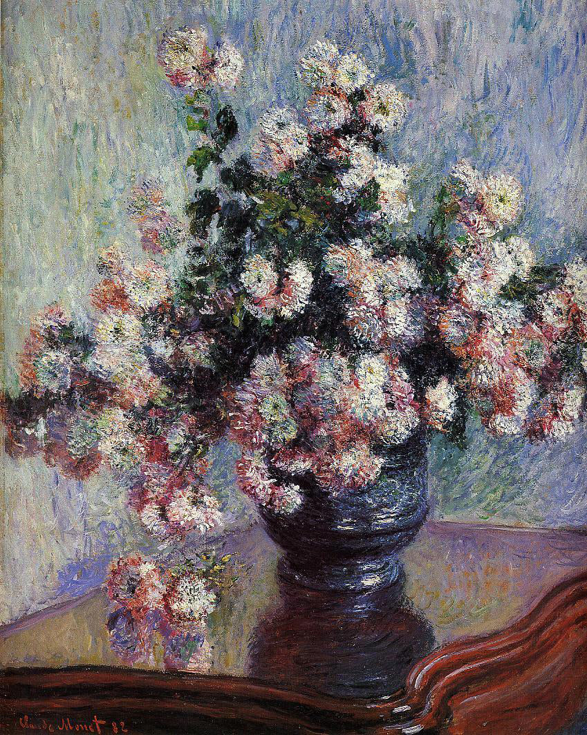  Claude Oscar Monet Chrysanthemums - Canvas Print