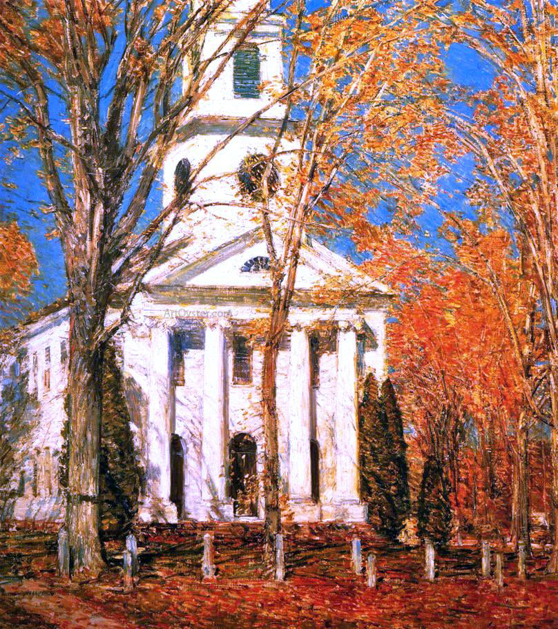  Frederick Childe Hassam Church at Old Lyme - Canvas Print