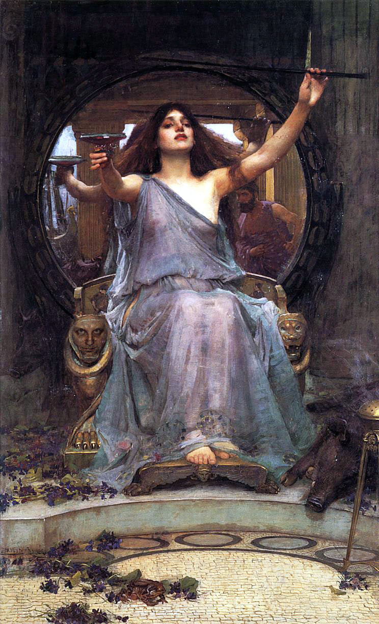  John William Waterhouse Circe Offering the Cup to Odysseus - Canvas Print