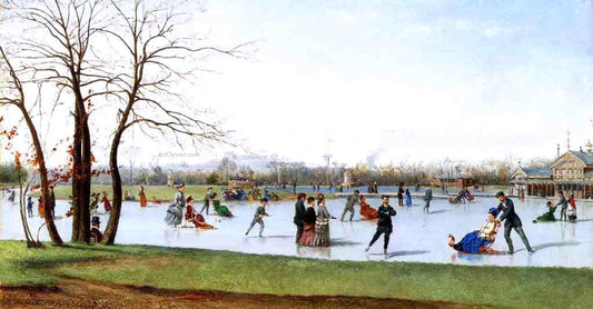  Conrad Wise Chapman Circle of Skaters, Bois de Boulogne - Canvas Print