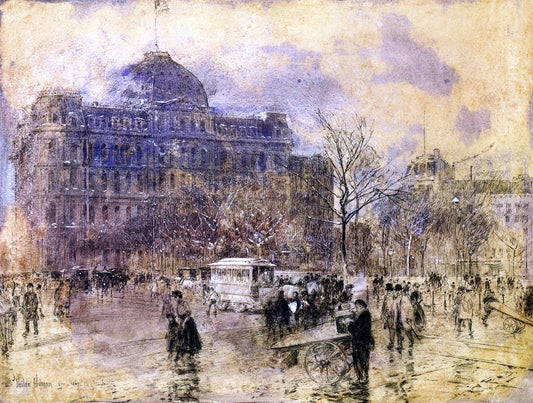  Frederick Childe Hassam Cityscape - Canvas Print