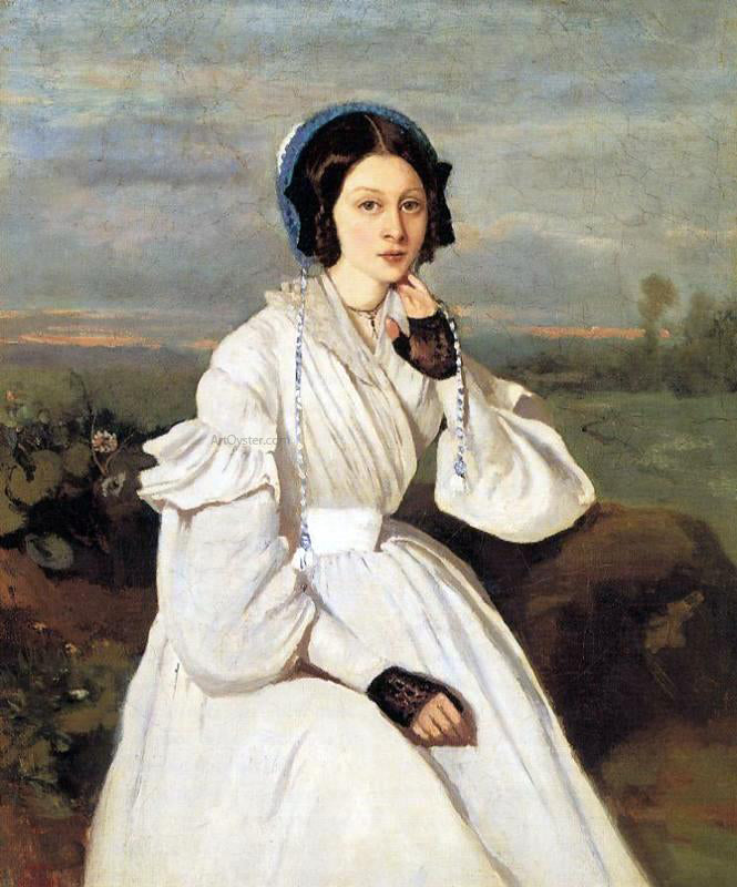  Jean-Baptiste-Camille Corot Claire Sennegon, Corot's Neice, Later Madame Charmois - Canvas Print