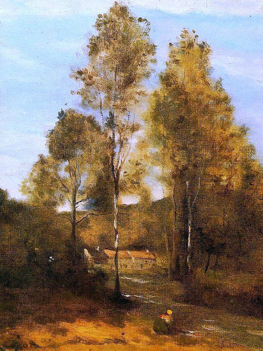  Jean-Baptiste-Camille Corot Clearing in the Bois Pierre, near at Eveaux near Chateau Thiery - Canvas Print