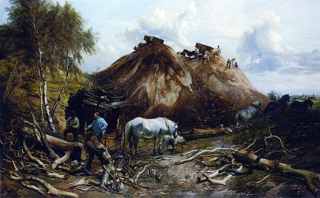  Thomas Sidney Cooper Clearing the Wood for the Iron Way - Canvas Print